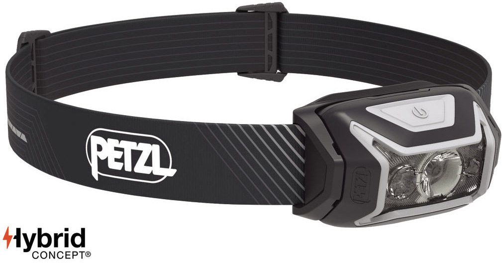 ペツル PETZL アウトドア アクティックコア グレー ヘッドランプ アクティブシリーズ ヘッドライト 照明 ワイドビーム ランニング トレッキング マウンテニアリング 蓄光リフレクター E065AA00 -