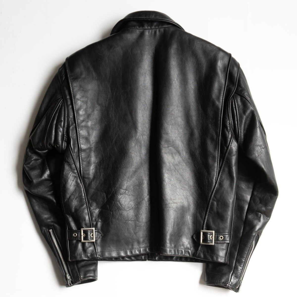 雰囲気抜群】SCHOTT【643E/シングルライダースジャケット】38 襟
