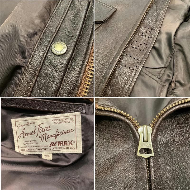 AVIREXレザーピーコート 【公式通販】