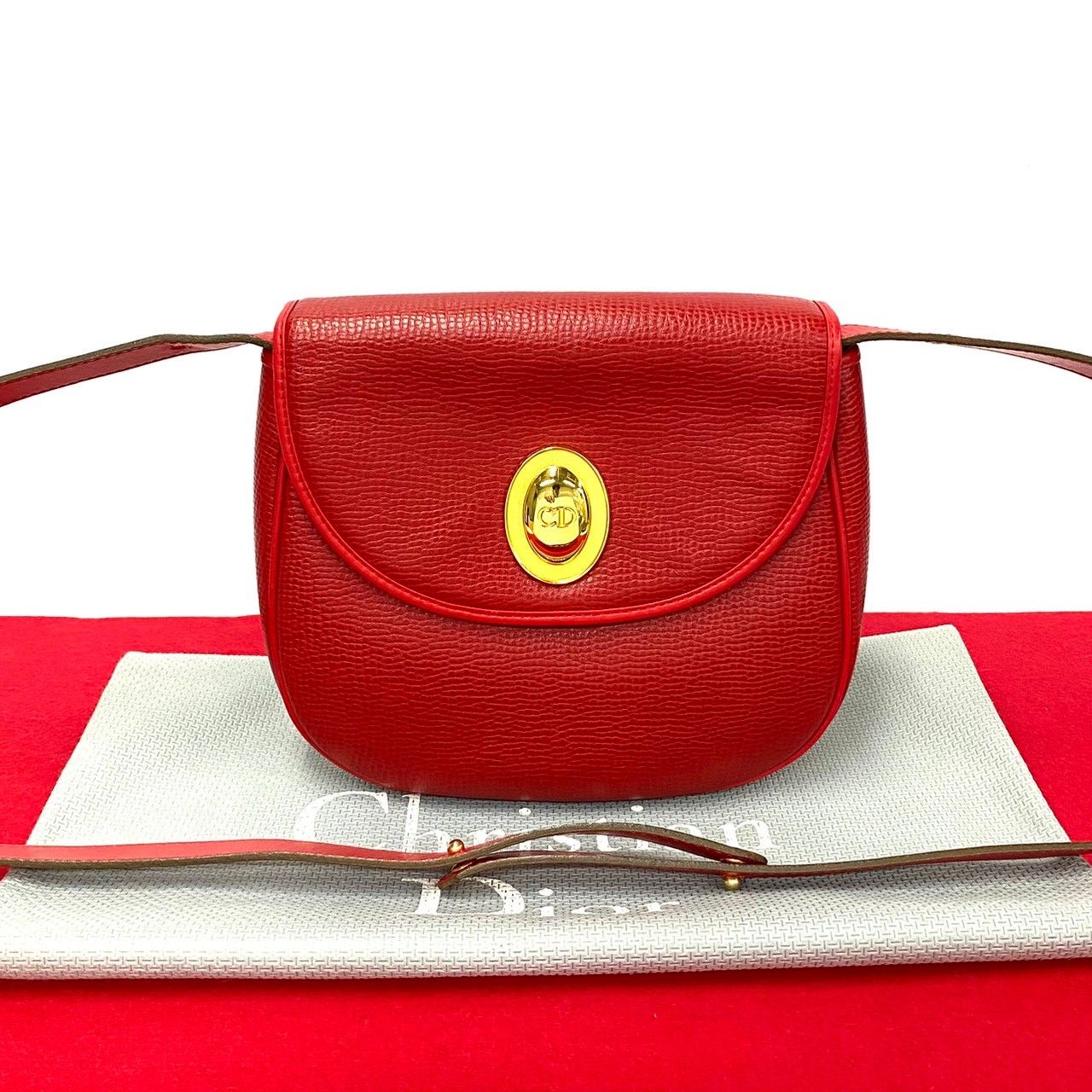 クリスチャンディオール　ハンドバッグ　CDロゴ　レザー　ロゴ金具 Christian Dior クリスチャンディオール ハンドバッグ CDロゴ レザー