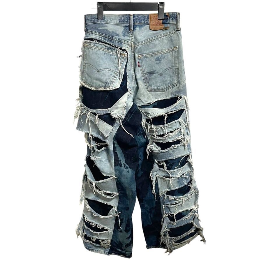 パンツ NO MASS PROD BAGGY MOTO DENIM No mass prod Moto Baggy Jeans