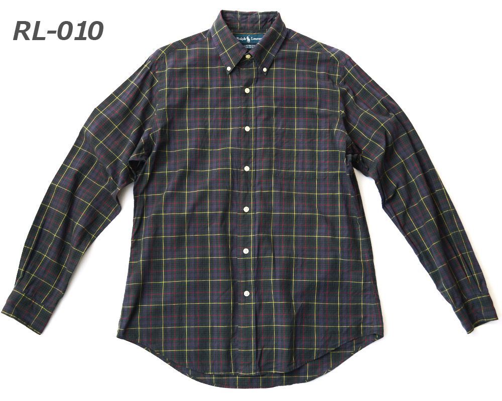 Polo Ralph Lauren ポロ ラルフ ローレン 古着 ラルフ シャツ古着 チェック柄CUSTOM FIT|カスタムフィット ボタンダウンカラーシャツMサイズrl-010