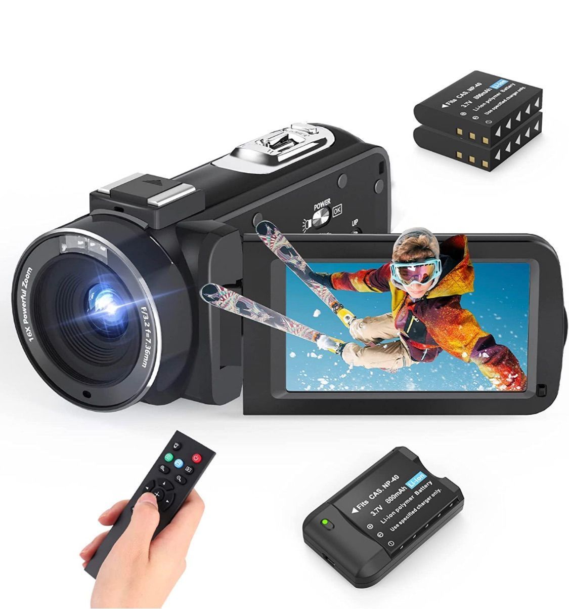 ビデオカメラ 2.7k 36MP 日本語取扱説明書付 - ビデオカメラ、ムービー 