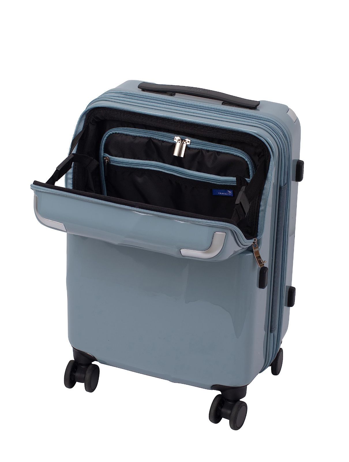 トラベリスト スーツケース ジッパー トップオープン ブレーキ機能付き 拡張機能付き 60L(71L) 63cm 4.5kg 76-2510 トラベリスト] スーツケース ジッパー トップオープン モーメント 拡張