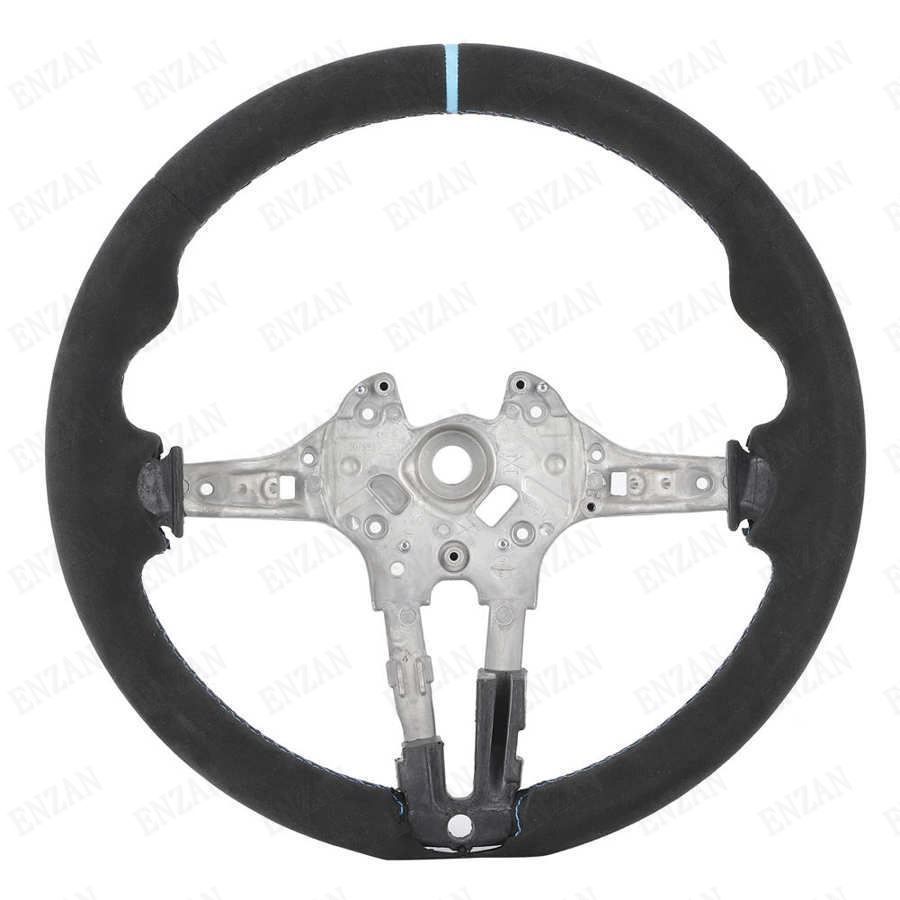 BMW F20 F22 F30 F32 M2 M3 M4 M Performance アルカンターラ製 ステアリング 青いセンターライン 1個