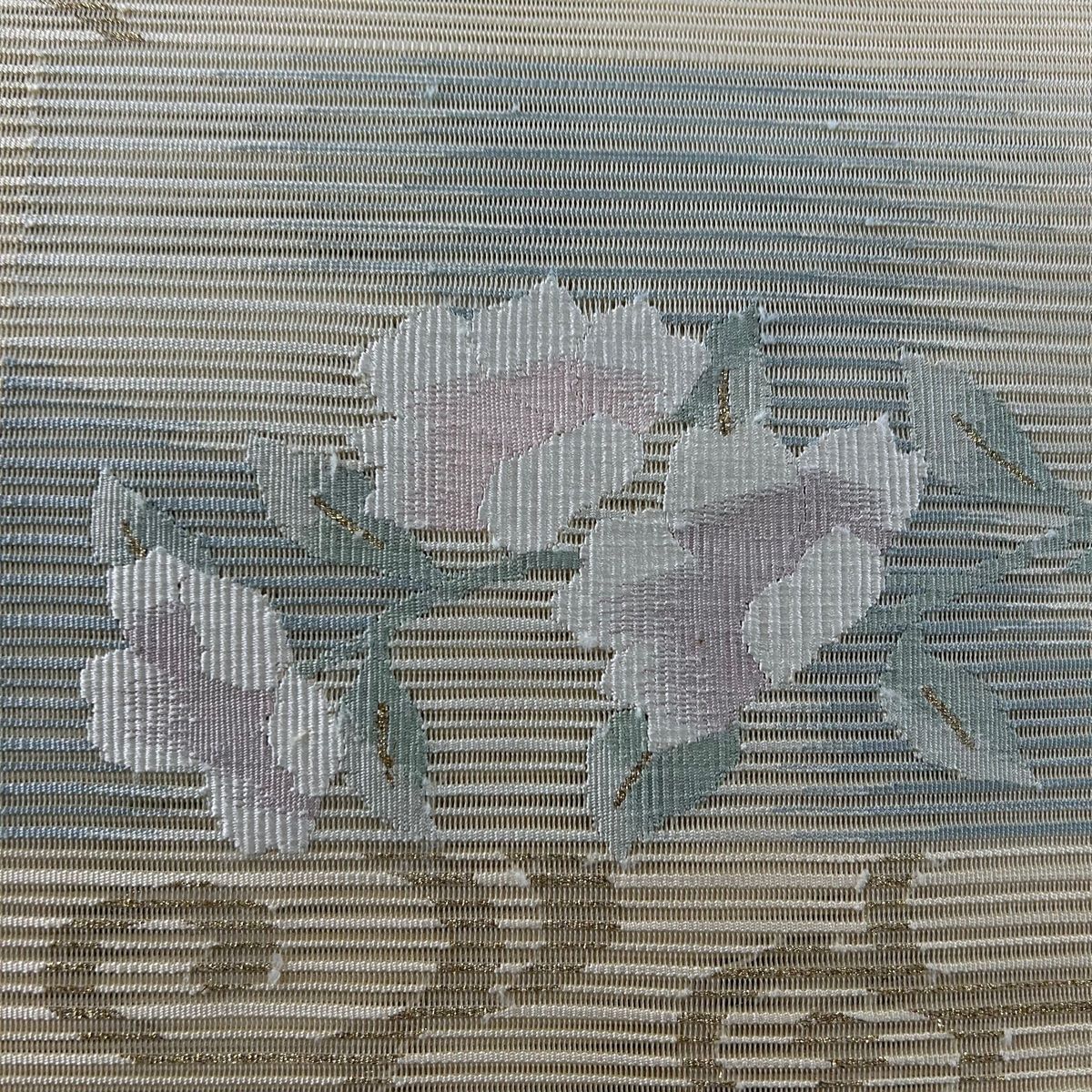名古屋帯 美品 名品 夏帯 絽 八寸名古屋帯 トンネル仕立て 枝花