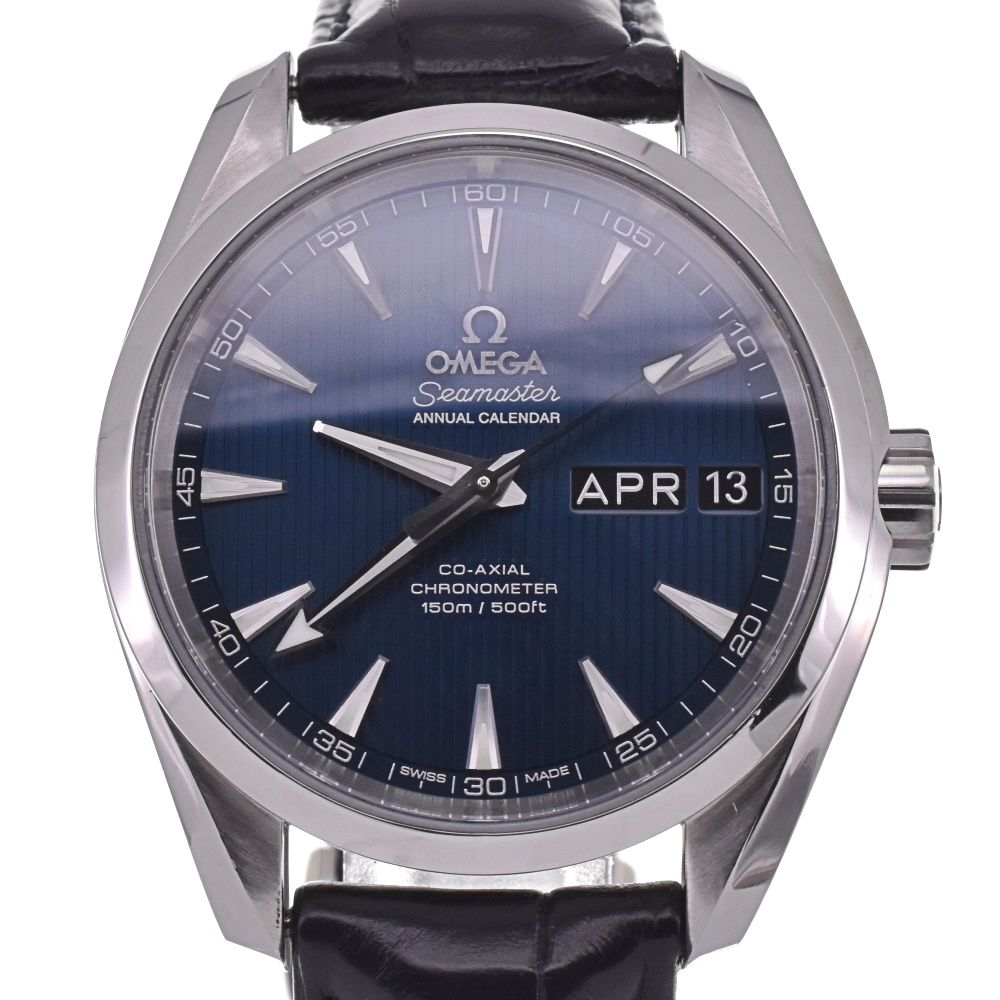 オメガ OMEGA 231.13.39.22.03.001 シーマスター アクアテラ アニュアルカレンダー CO-AXIAL クロノメーター 自動巻き メンズ美品箱付き D#130819