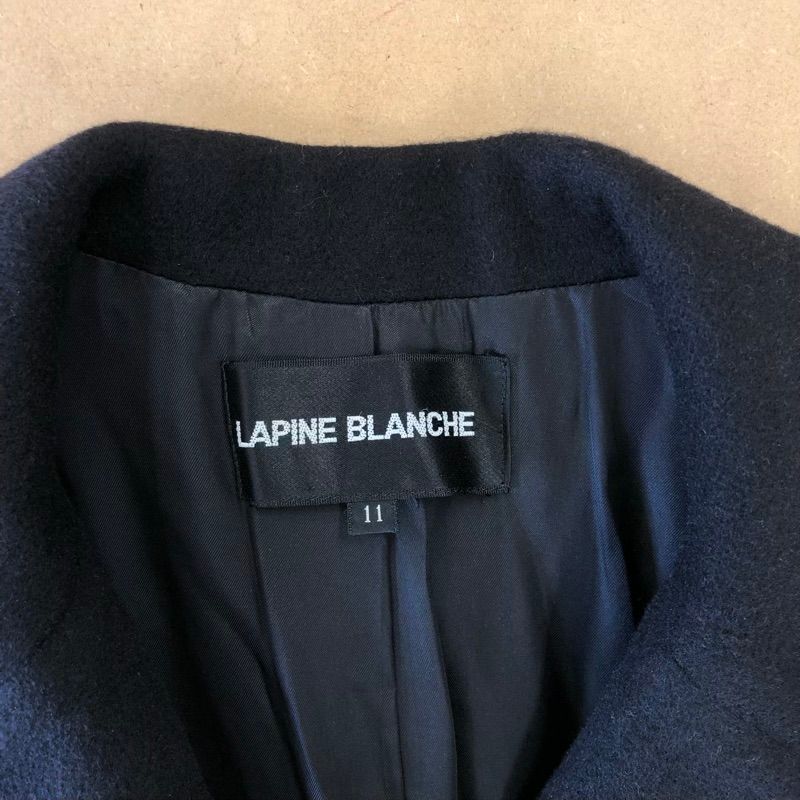 No.107 Prince ベロアスコート☆LL☆BLACK☆新品 ラピーヌブランシュ LAPINE BLANCHE コート チェスターコート