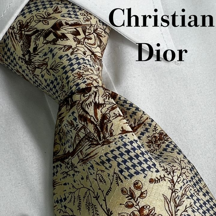 かず 美品》Christian Dior (クリスチャンディオール) シルクネクタイ