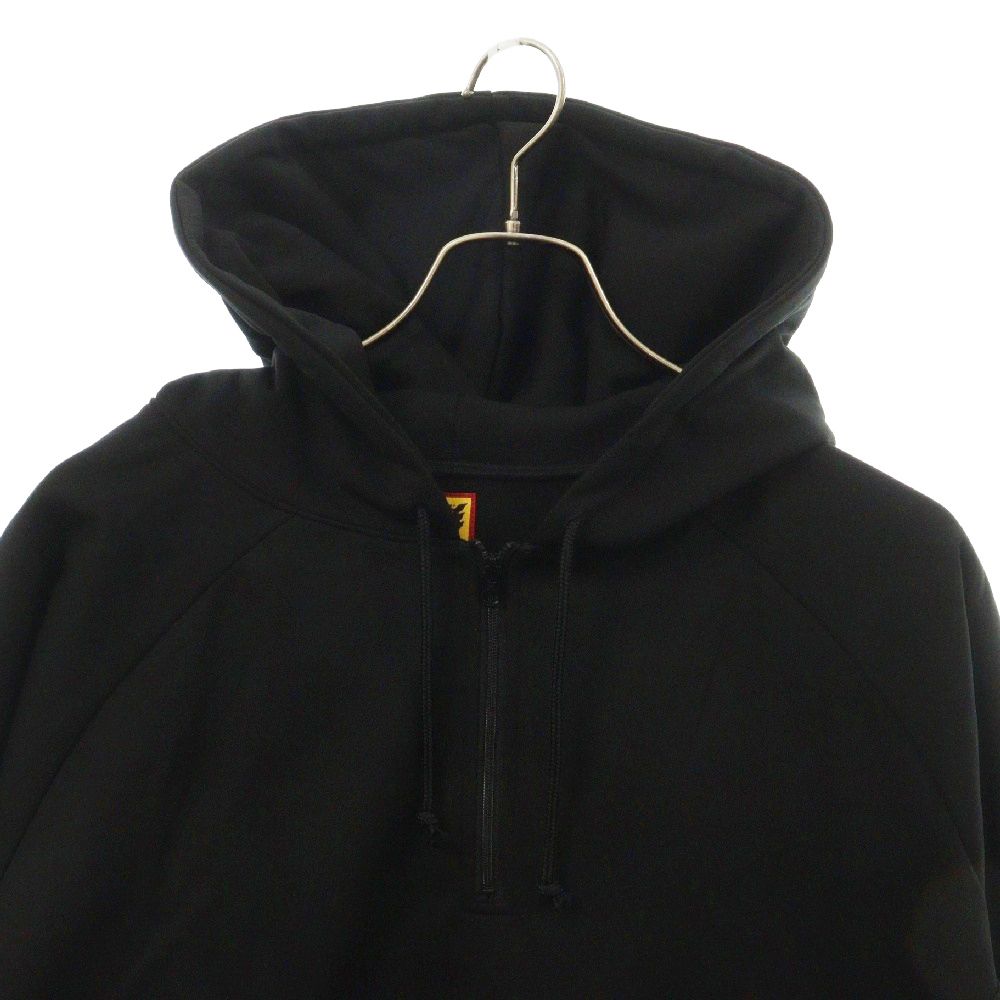 HUMAN MADE (ヒューマンメイド) HALF ZIP HOODIE バックロゴ ハーフ 