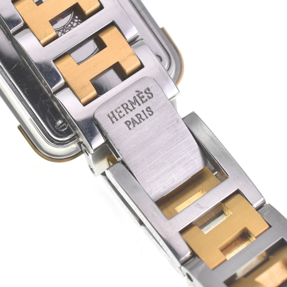 エルメス HERMES CR1.220 クロアジュール SS/GP クォーツ レディース
