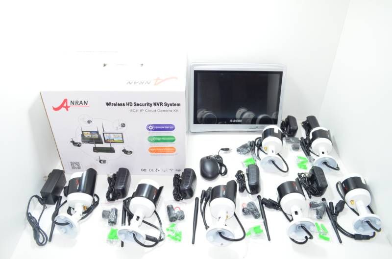 送料無料 ANRAN AR-36WB-WIFI 監視カメラセット 8CH 防犯 無線カメラ モニター付き