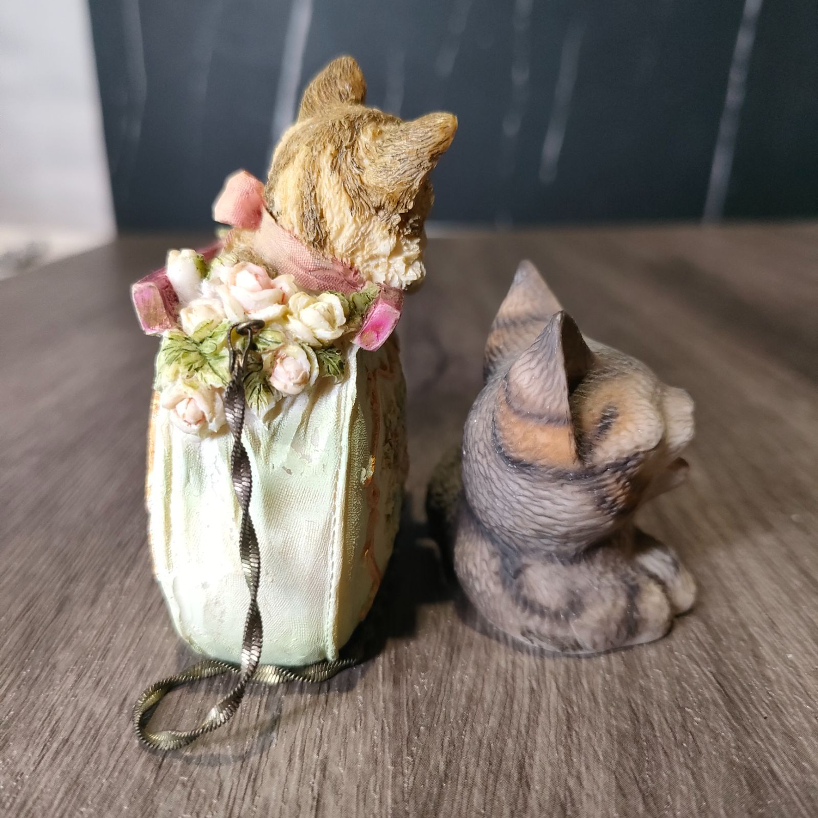 13【レア・レトロ】猫 置物 2個セット インテリア 骨董 ドマン 陶器