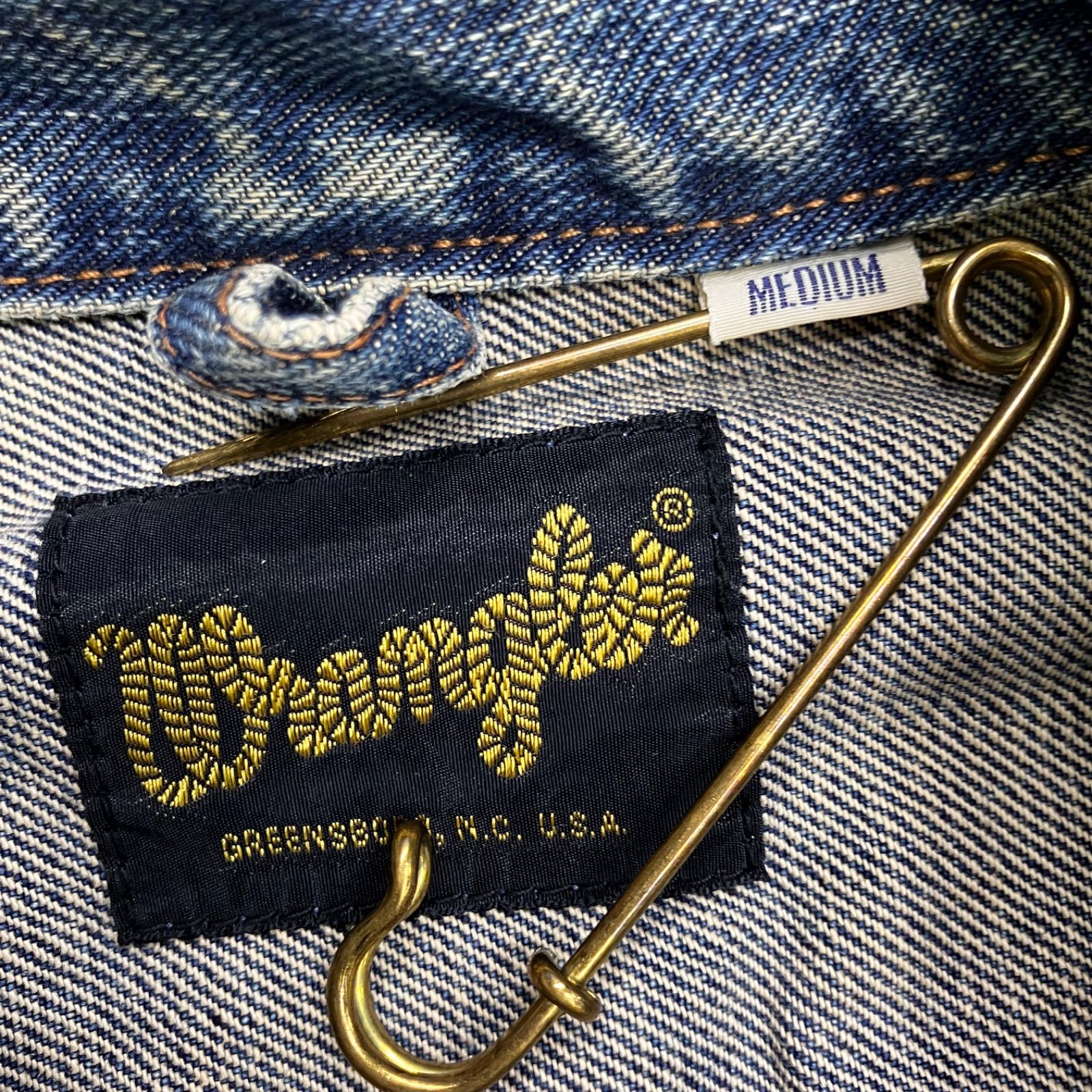 【名品図鑑】ラングラー デニムジャケット 90s 復刻 L 黒タグ インディゴ Wrangler ラングラー 黒タグ 復刻 M4974 デニム ジャケット インディゴ