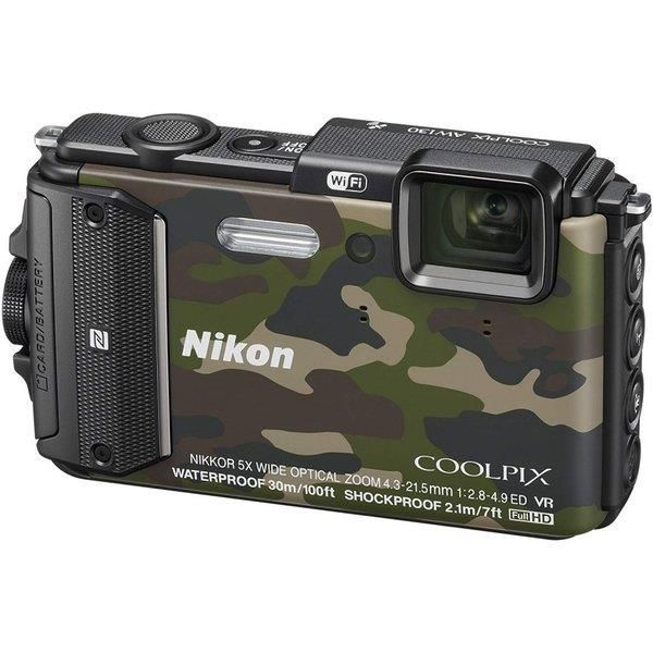 ニコン Nikon COOLPIX AW130 カムフラージュグリーン SDカード付き