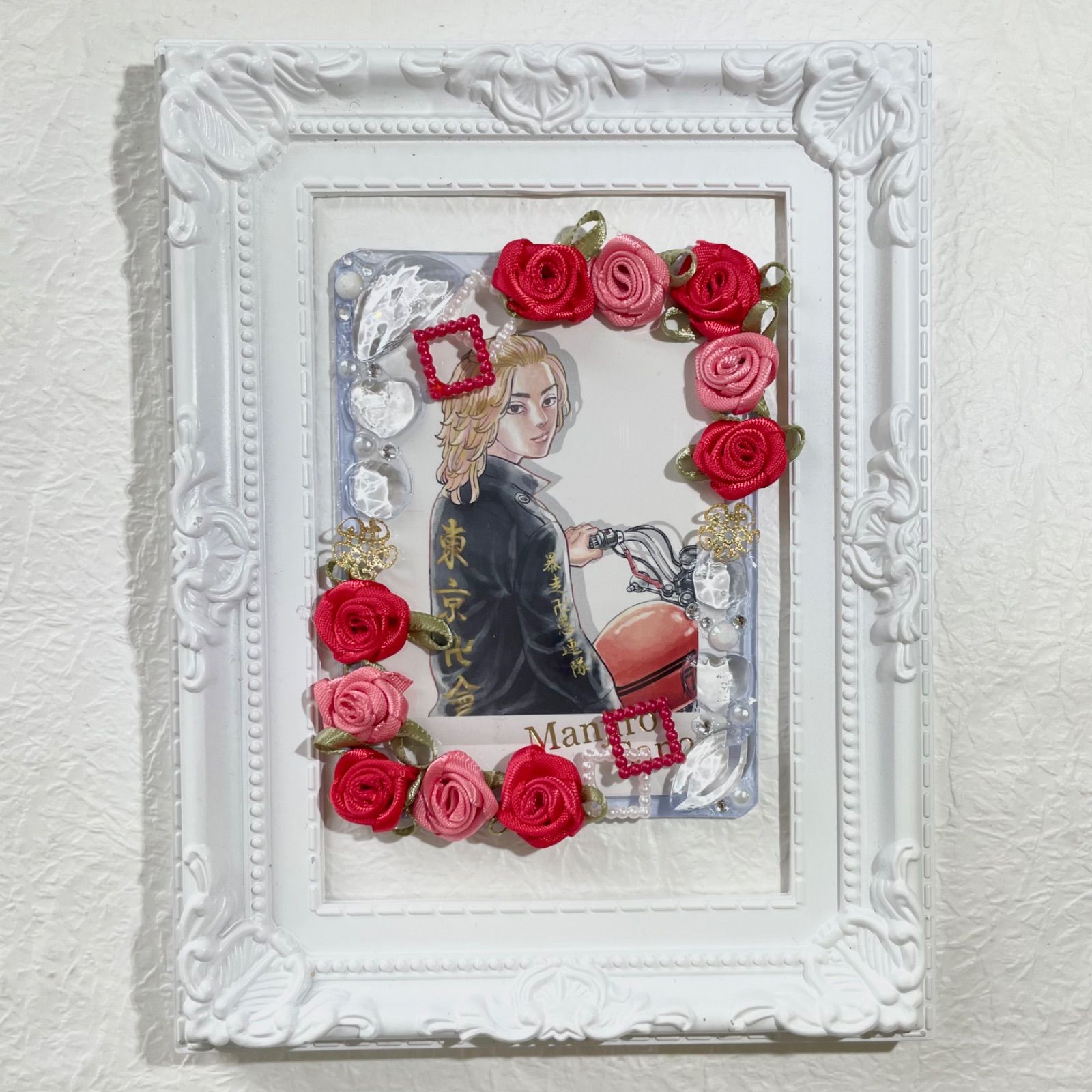 赤いバラと蝶のアクセサリーケース ハンドメイド品 268 家具・インテリア 赤いバラと蝶のアクセサリーケース