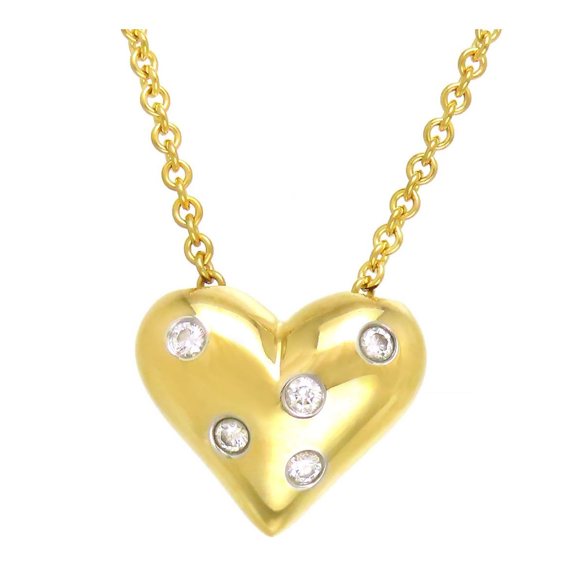 ティファニー K18YG ピンチドハート ネックレス ペンダント 750YG TIFFANY＆Co.】ティファニー『K18YG ピンチドハート ネックレス』1週間