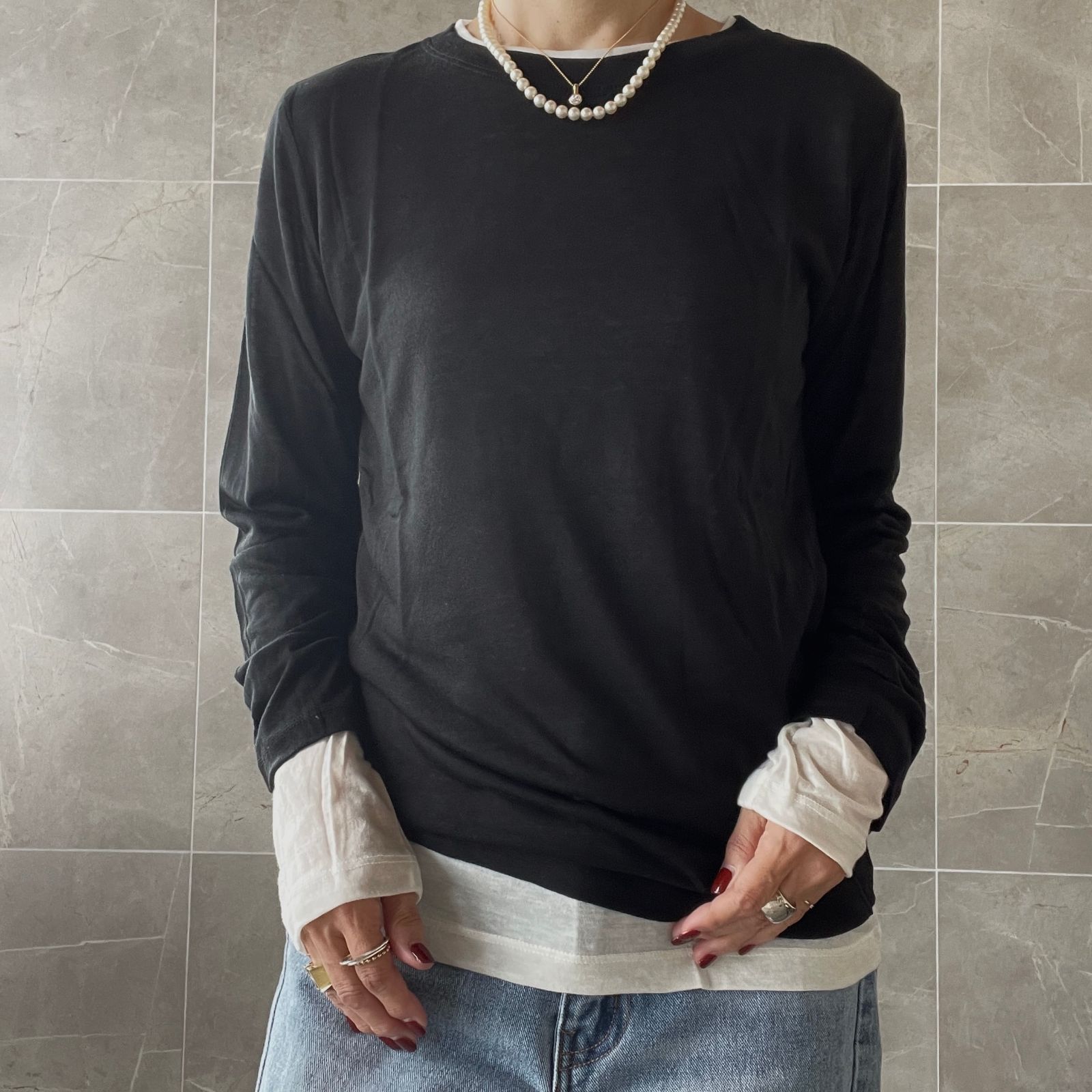 レイヤードセットプルオーバー Galon de OHAO - メルカリ