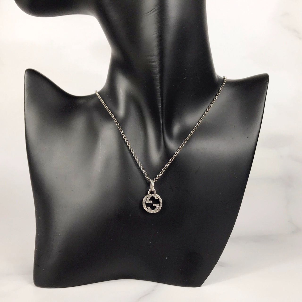 極美品】グッチ GUCCI インターロッキング GGロゴ ネックレス AG925