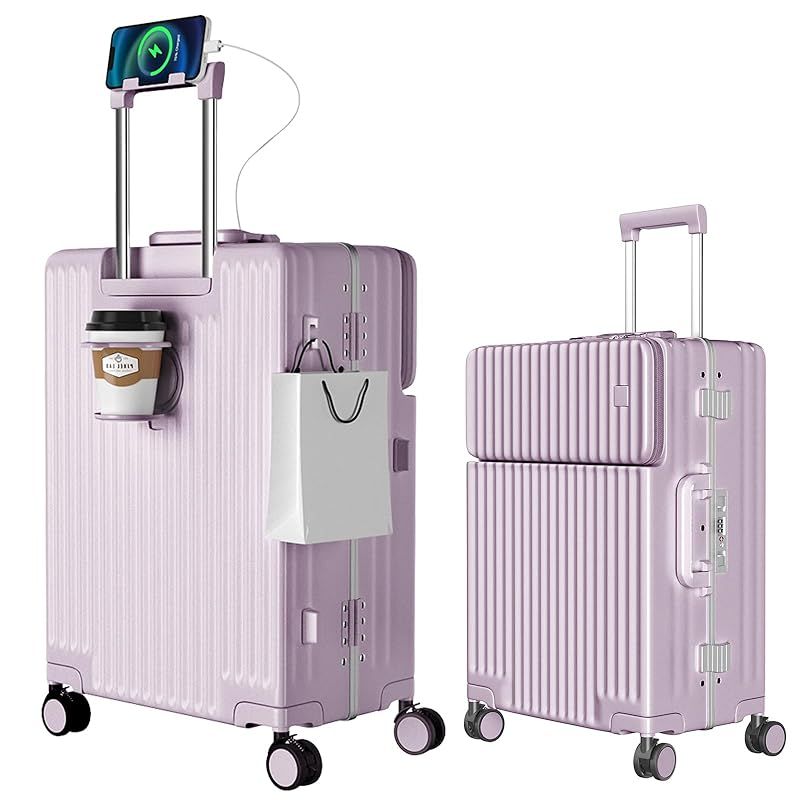 Ashard] スーツケース 多機能フロントオープン キャリーケース