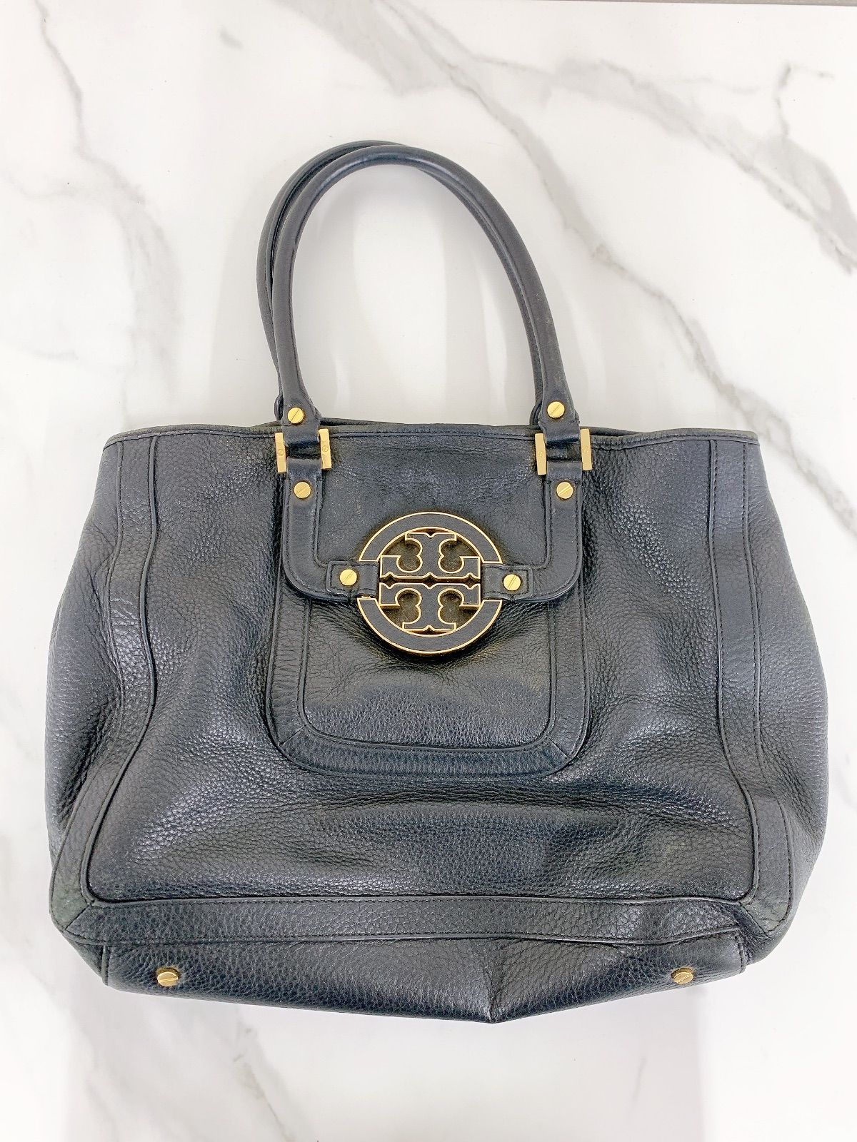 ＋ Tory Burch トリーバーチ レザー バッグ ブラック【バッグ】【2】