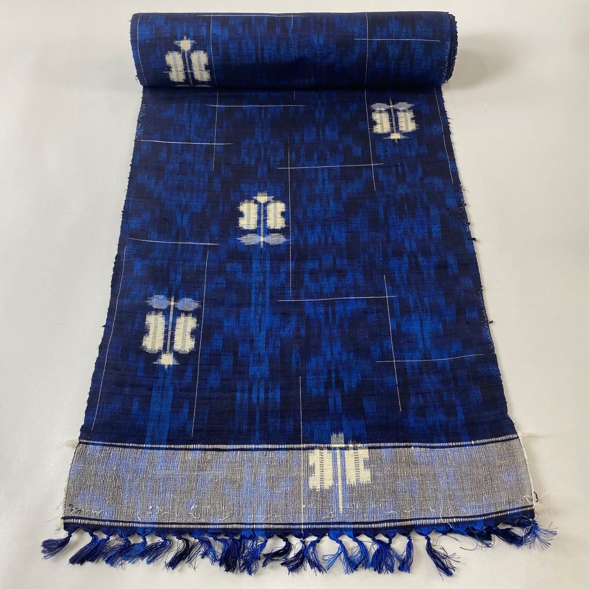 反物 秀品 紬 遠州椿 青 正絹 【中古】 - メルカリ