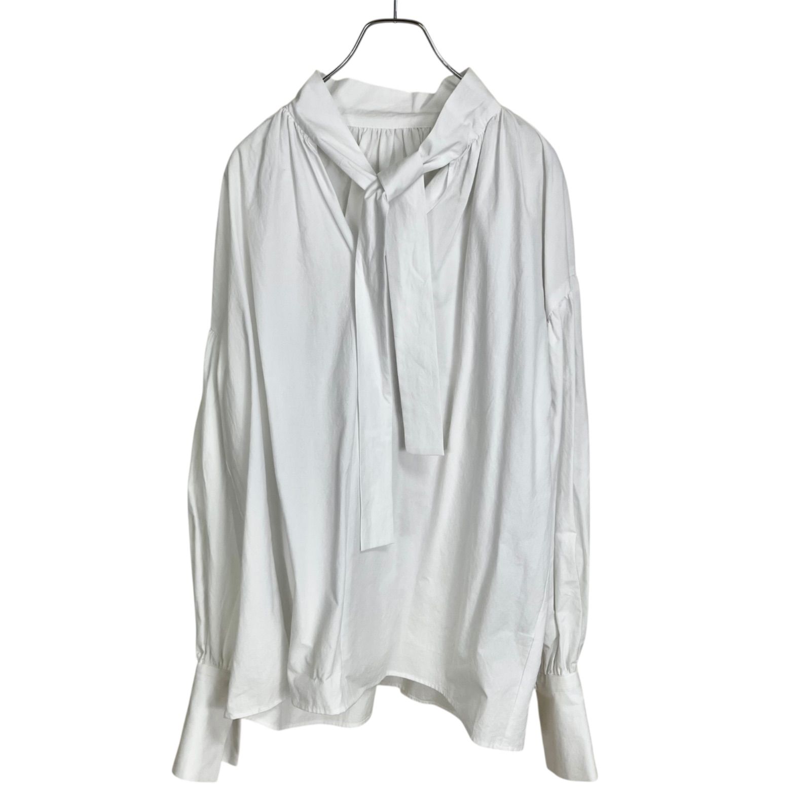 Whim Gazette ボウブラウス F ホワイト 白 ウィムガゼット コットン