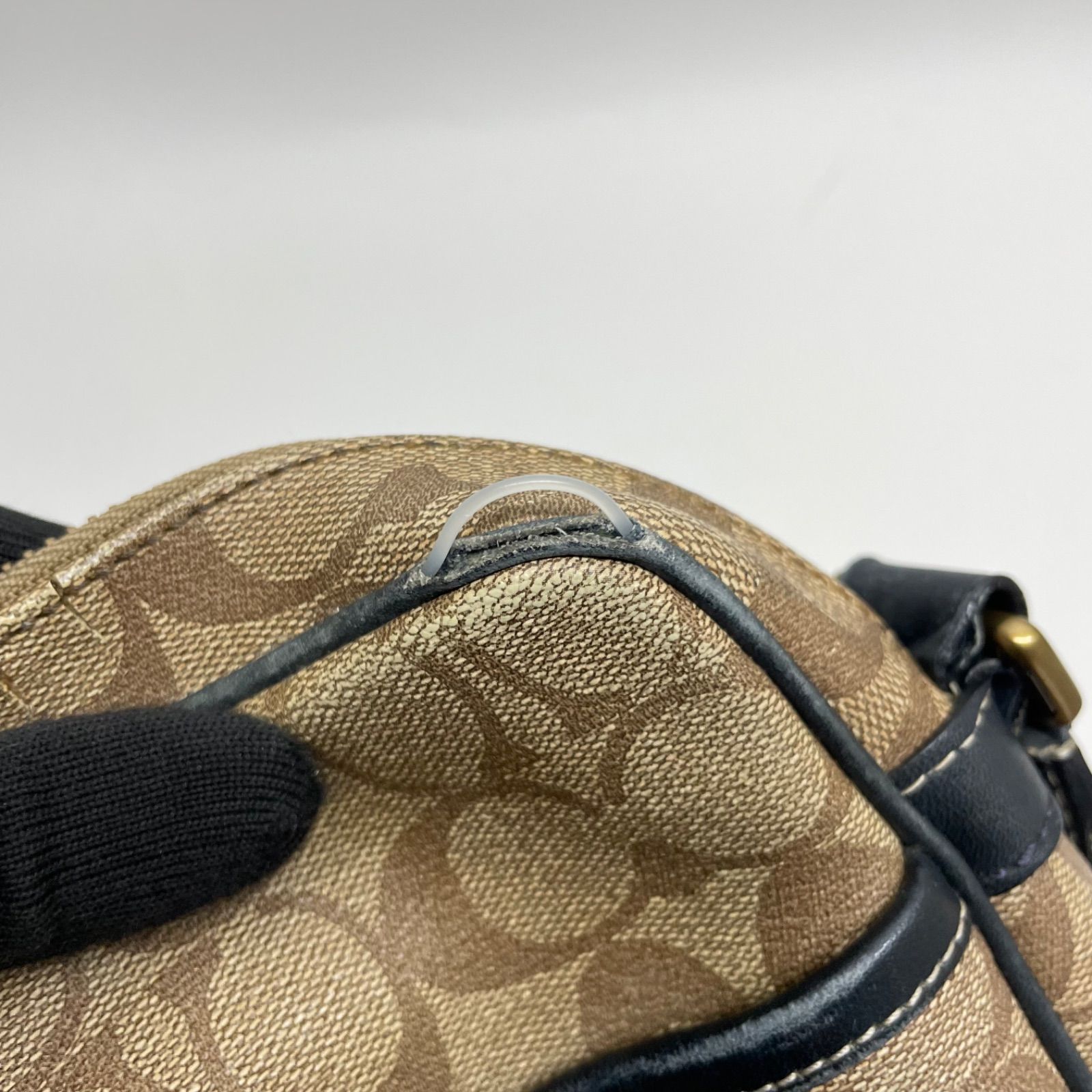 coach シグネショルダーバッグ PVCレザー G1069-F70078 ネイビー