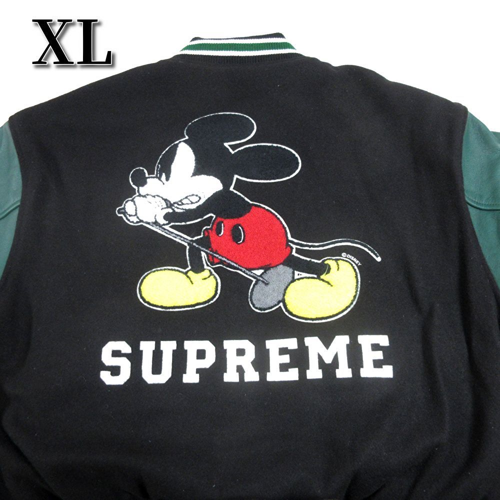 送料無料 匿名配送 ダンボール梱包 シュプリームｘナンバーナイン ミッキーマウス スタジャン XL ジャケット|SUPREME|NumberNine