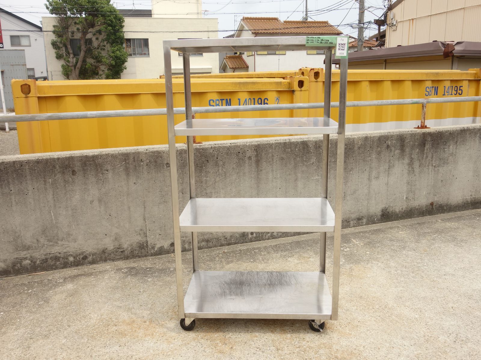 日本製造 ステンレス製 業務用 奥450×高さ850mm 置棚 作業台棚 ステンレス棚 カウンターラック キッチンラック 二段棚 kot2ba850 日本製造 ステンレス製 業務用 キャスター付き 3段タイプ 奥450×高さ