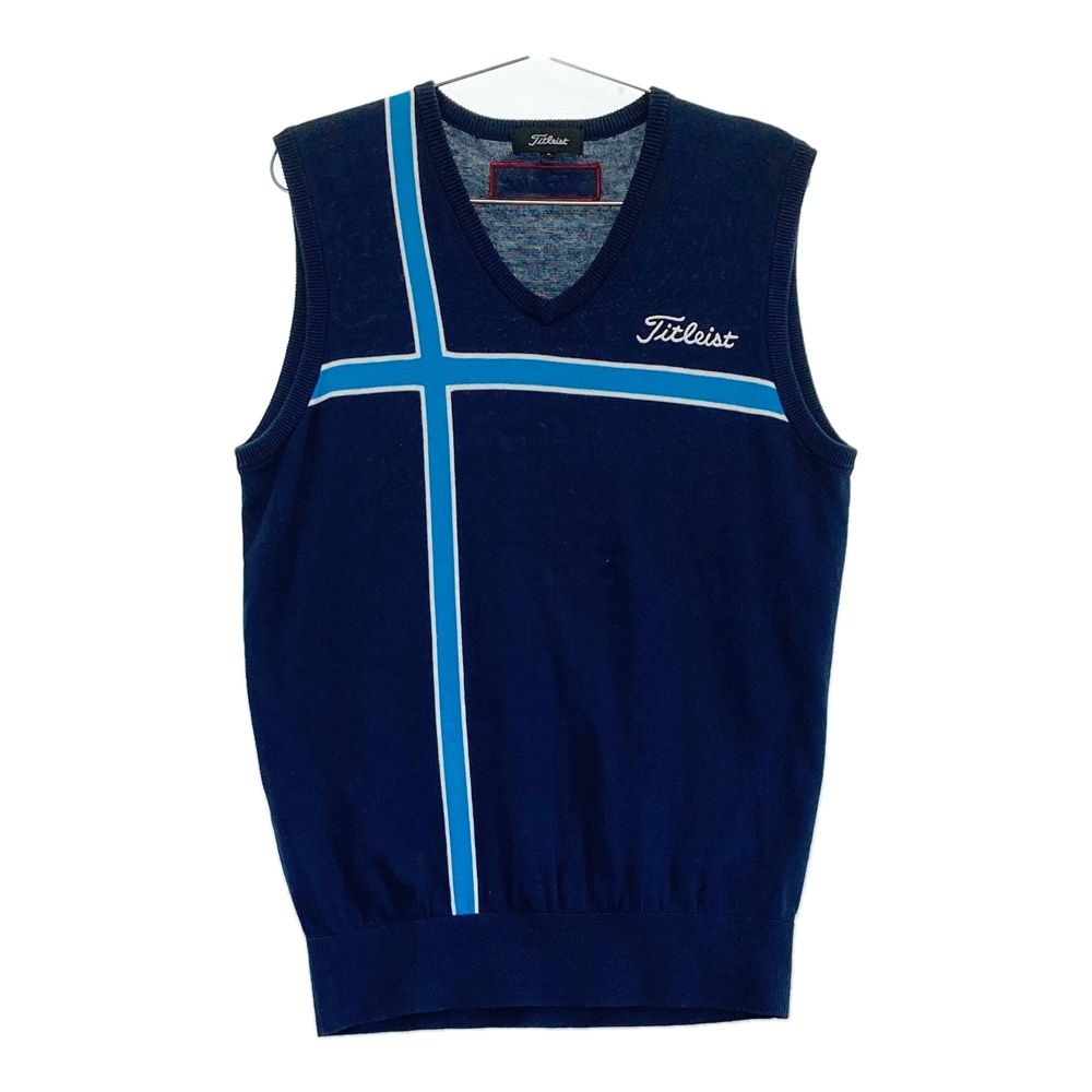 サイズ：L TITLEIST タイトリスト ニットベスト ネイビー系