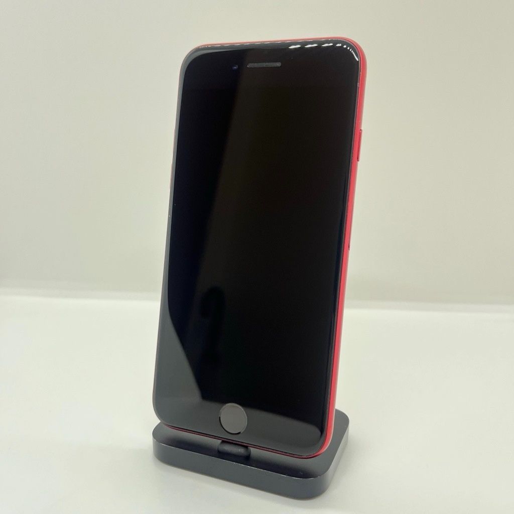 Apple - 最大容量88％ iPhoneSE2 SIMロック解除　新品ガラスフィルム レッド バッテリー最大容量88％】iPhoneSE2 64GB レッド【SIMロック解除
