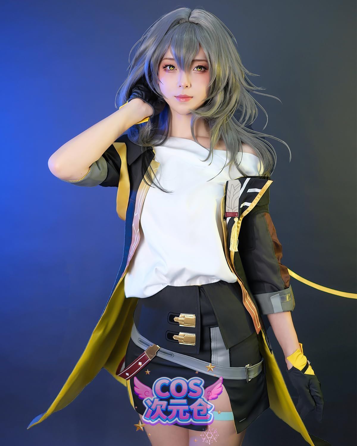 ♥ 女性開拓者 星 ウィッグ付き 神併 崩壊スターレイル コスプレ ウィッグ付き ホタル 開拓者 ロビン 花火 ブラックスワン ゲーム コスプレ衣装 イベント 大人用 仮