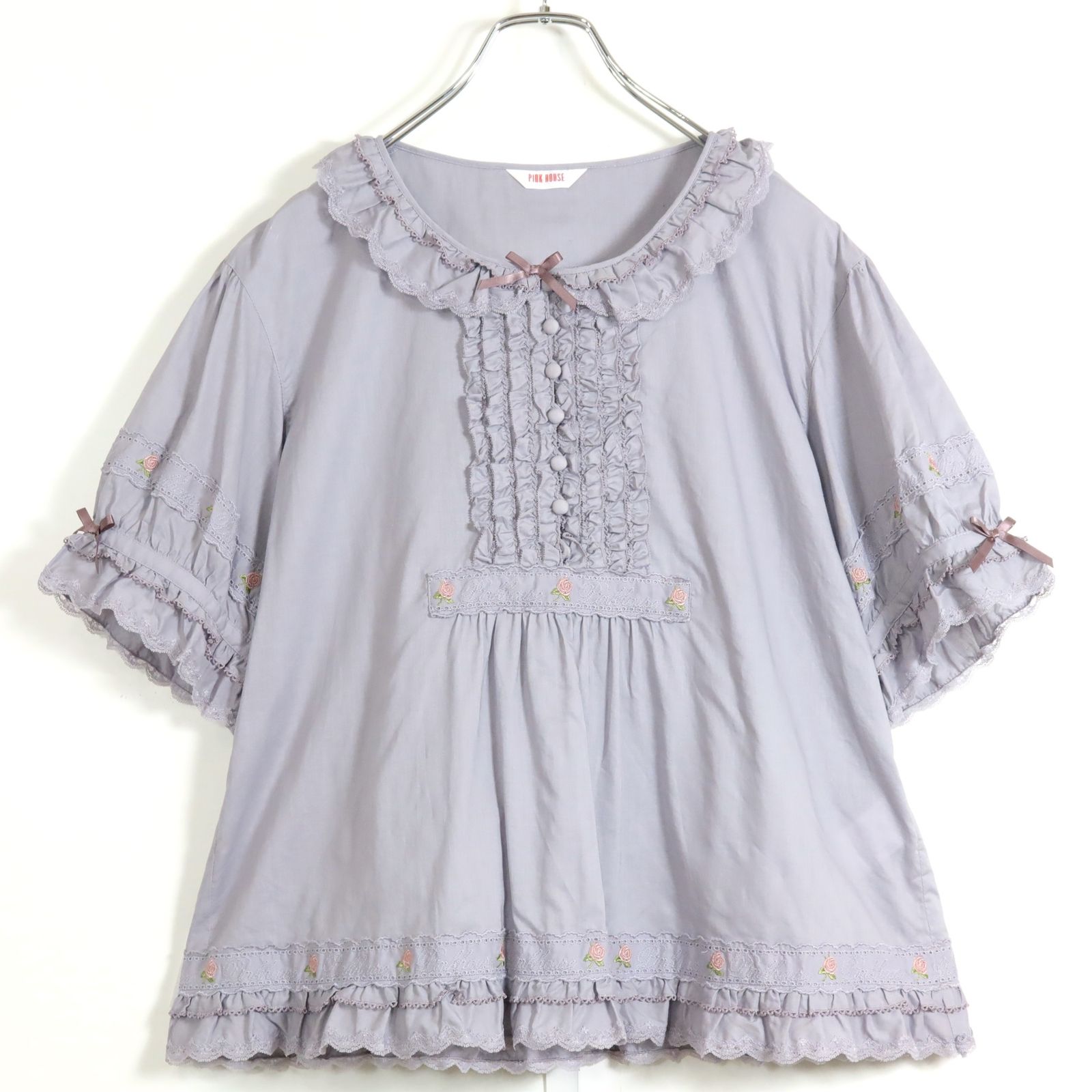 ピンクハウス 半袖ブラウス フリル 美品 【公式通販】