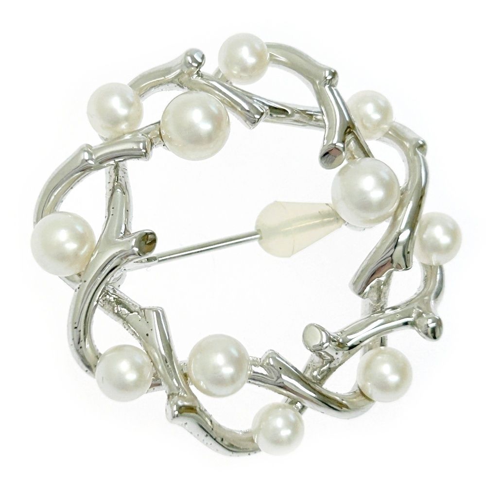 中古】MIKIMOTO ミキモト シルバー パール ブローチ セット