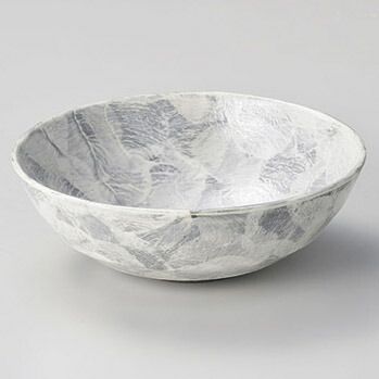 和食器 ユ262-198 白刷毛タタキ盛鉢