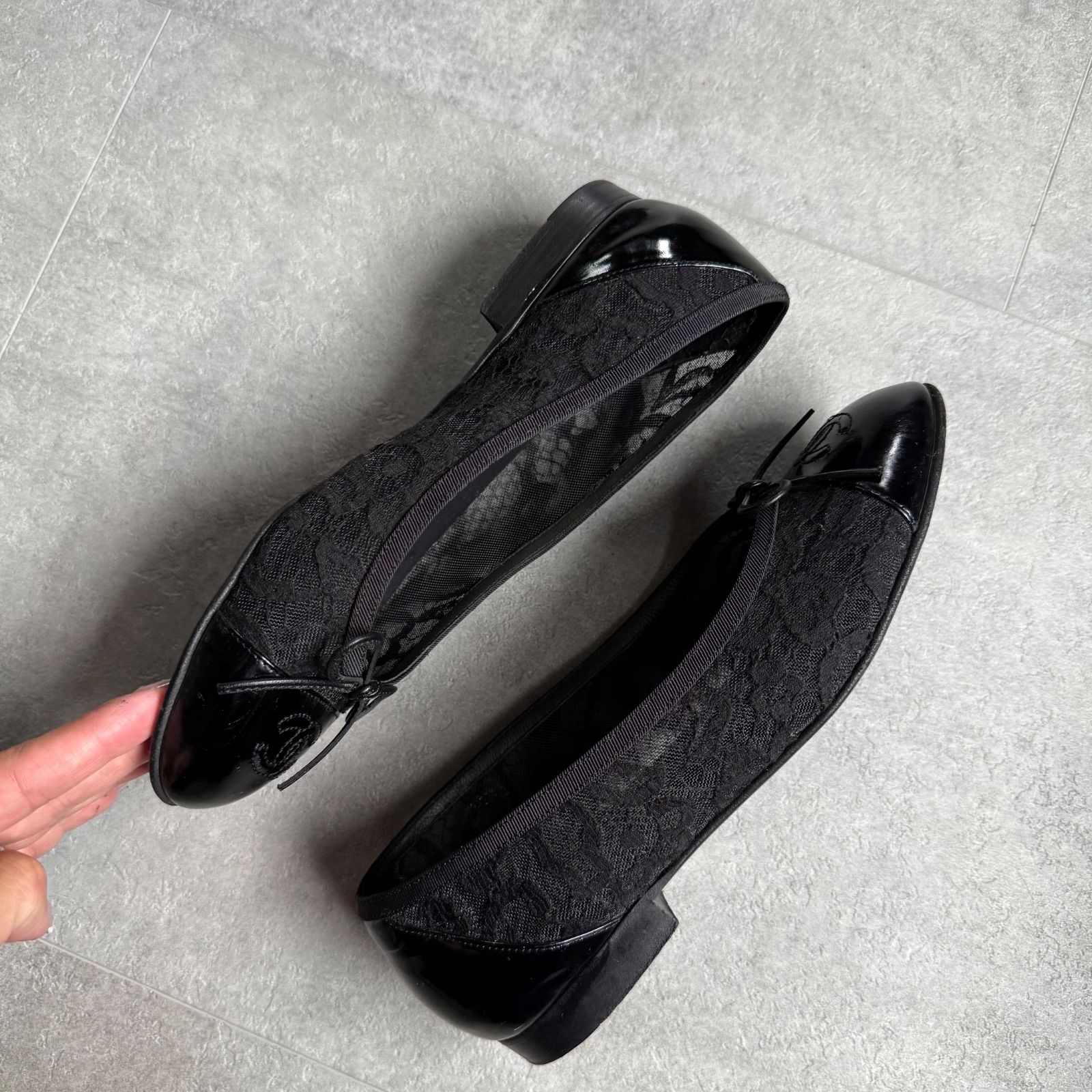 CHANEL シャネル バレエシューズ リボン パンプス バレリーナ フラット