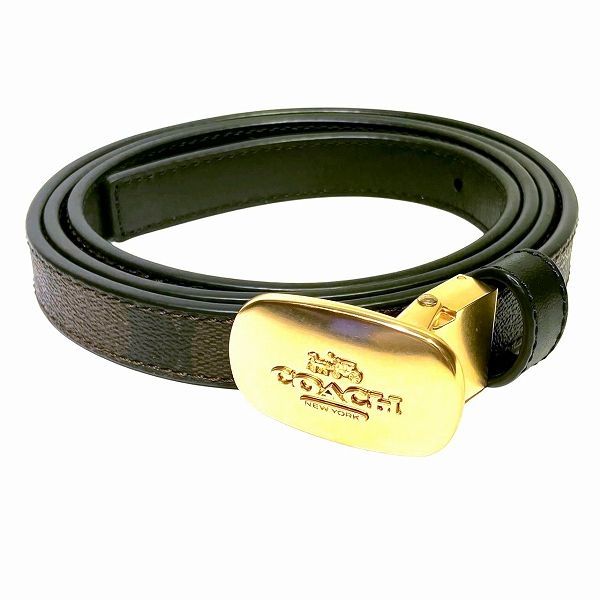 コーチ COACH シグネチャー ゴールドバックル ブランド小物 ベルト レディース