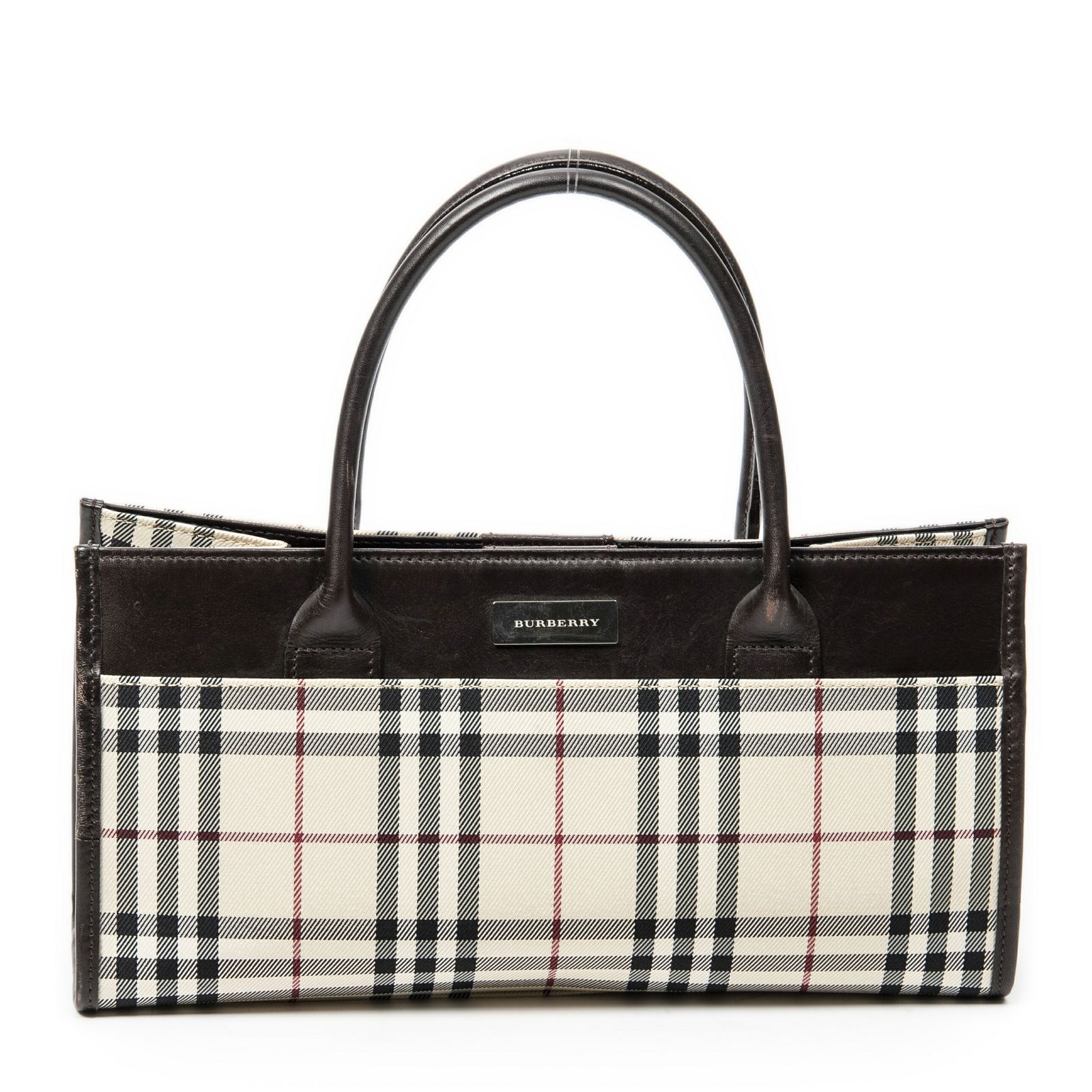 Burberry トートバッグ レザー チェック柄 希少 ヴィンテージ BURBERRY 