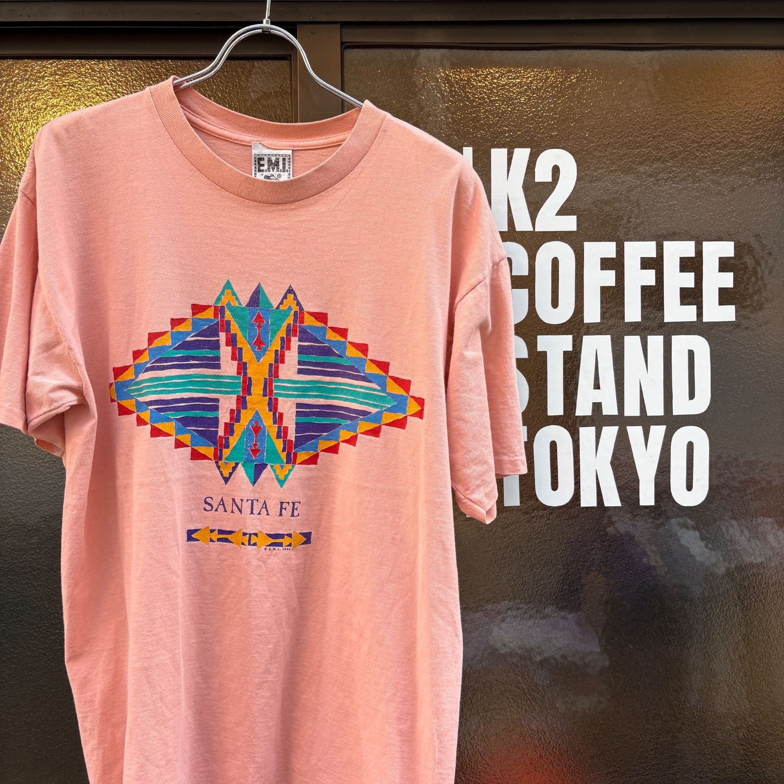 タグ付！90s santafe Design shirt 刺繍　ドレスシャツ 134ab667493ce0e199c395770d6690