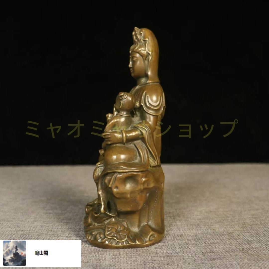 仏教美術 観音様仏像 銅製 仏教美術 仏像 送子観音菩薩銅像 銅製品 工芸 品置物 - メルカリ