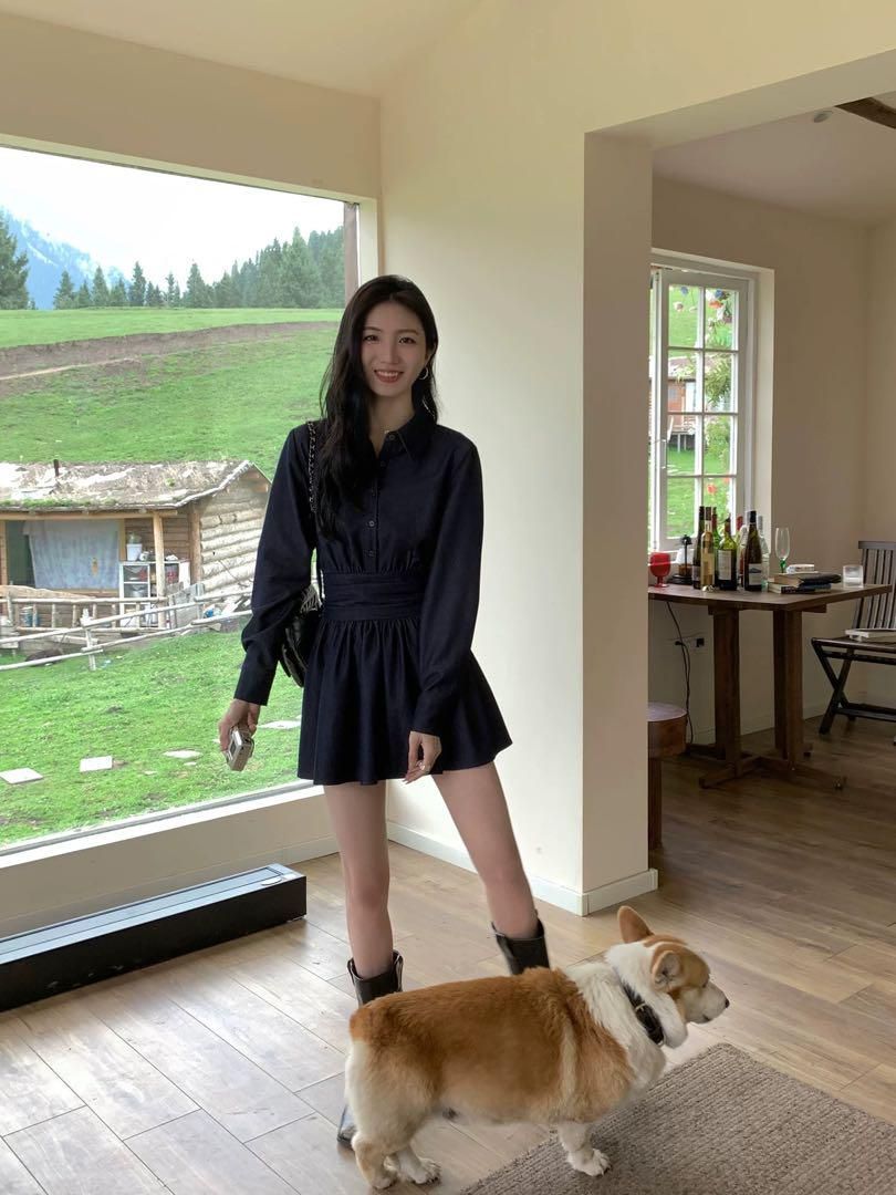 ウエストスリミングミニワンピデートにも最適