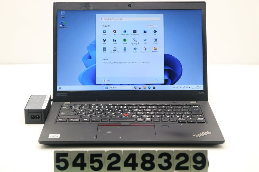 Lenovo ThinkPad X390 Core i5 10210U 1.6GHz/8GB/256GB(SSD)/13.3W/FWXGA(1366x768)/Win11 【545248329】