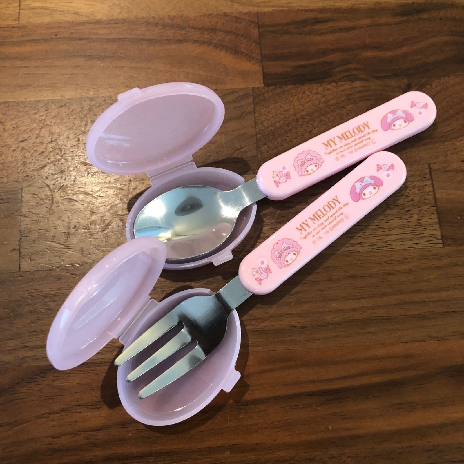 サンリオ マイメロ スプーン フォーク 持ち運び 携帯 ケース付 子供用
