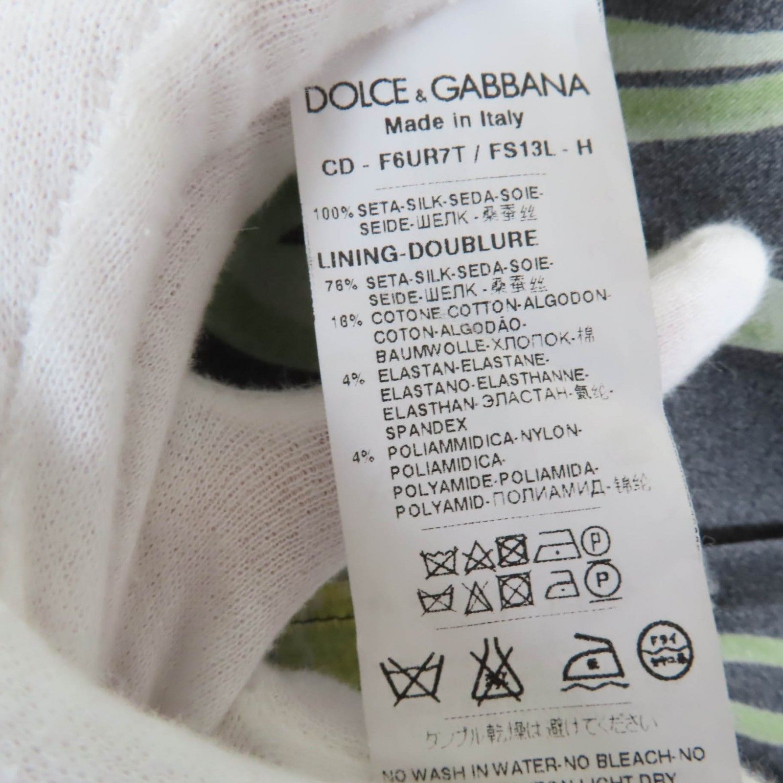 未使用品☆DOLCE&GABBANA ドルチェ＆ガッバーナ F6UR7T シルク