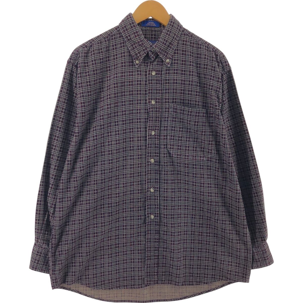 古着 ペンドルトン PENDLETON チェック柄 長袖 ボタンダウン コーデュロイシャツ メンズM相当/eaa505837