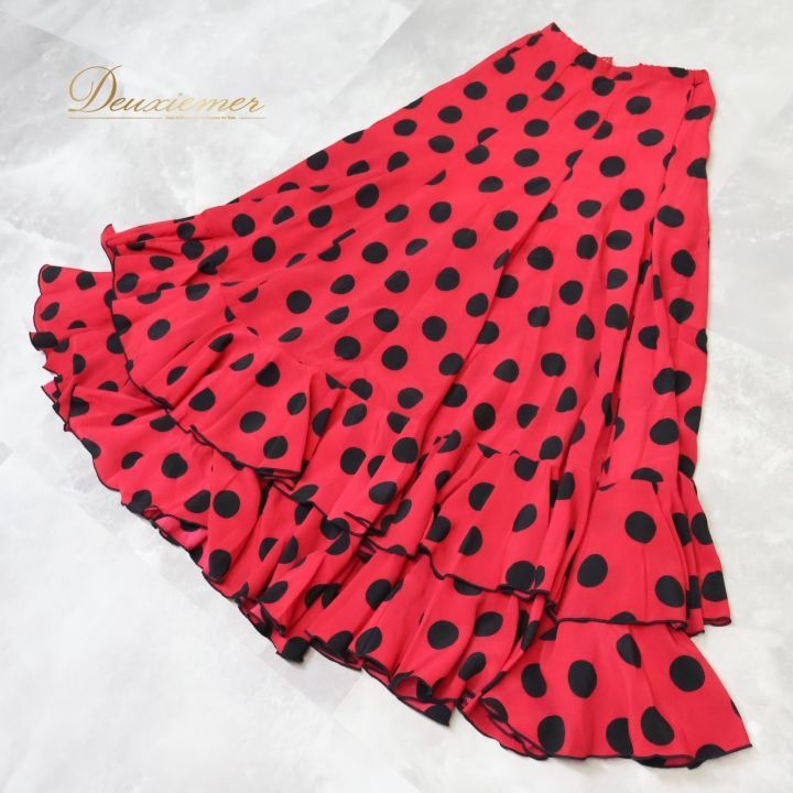 フラメンコ衣装】ピンク Luisa ファルダ ペチコート スカート ドット