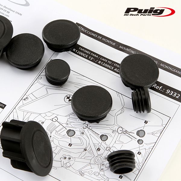 Puig Frame CHASSIS : for Plugs Caps Ducati BMW - frame 0 Black