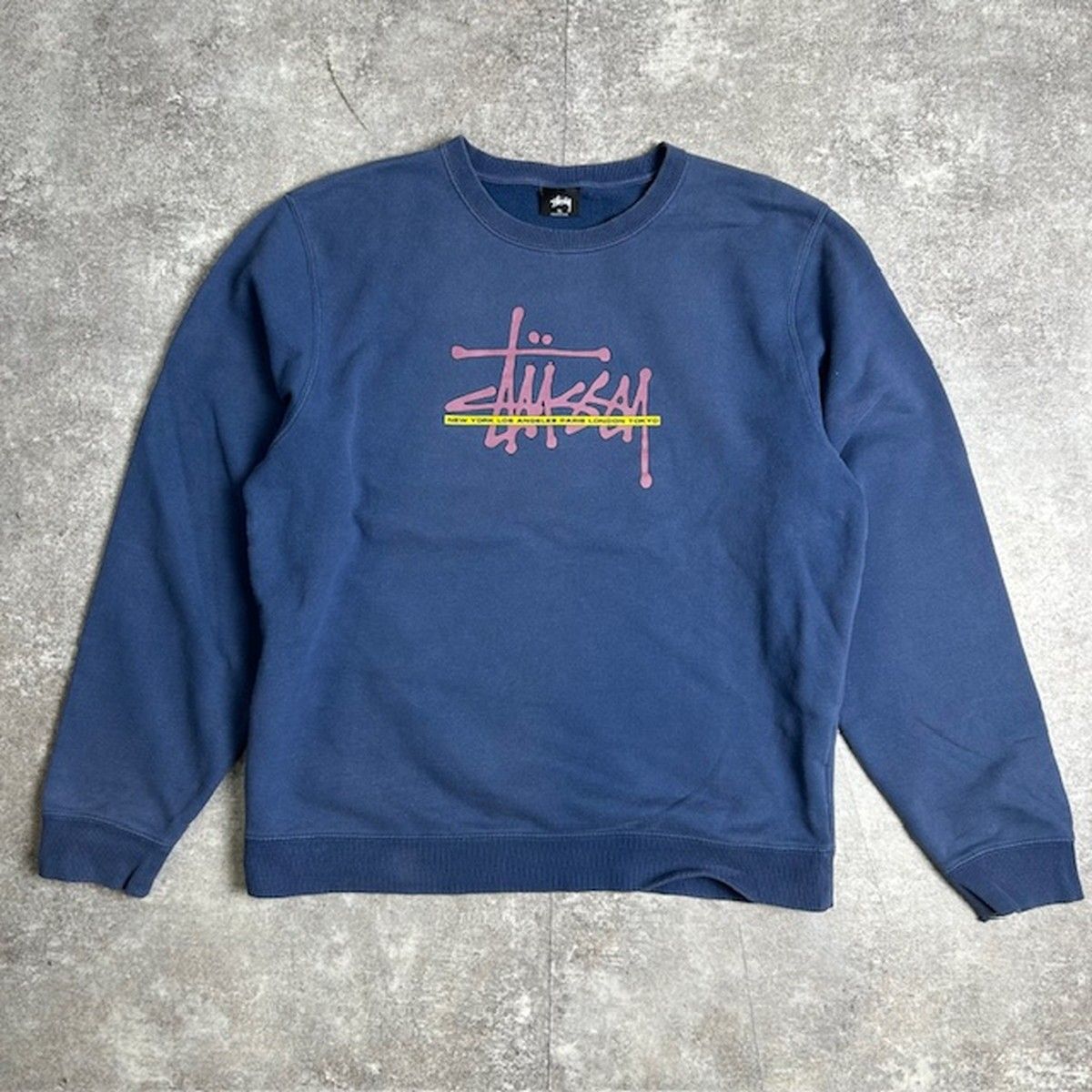 【人気】Stussy ネイビー トレーナー XL ダイス　ロゴ　ステューシー STUSSY ステューシー トレーナー メンズ Dice ( stussy sweat