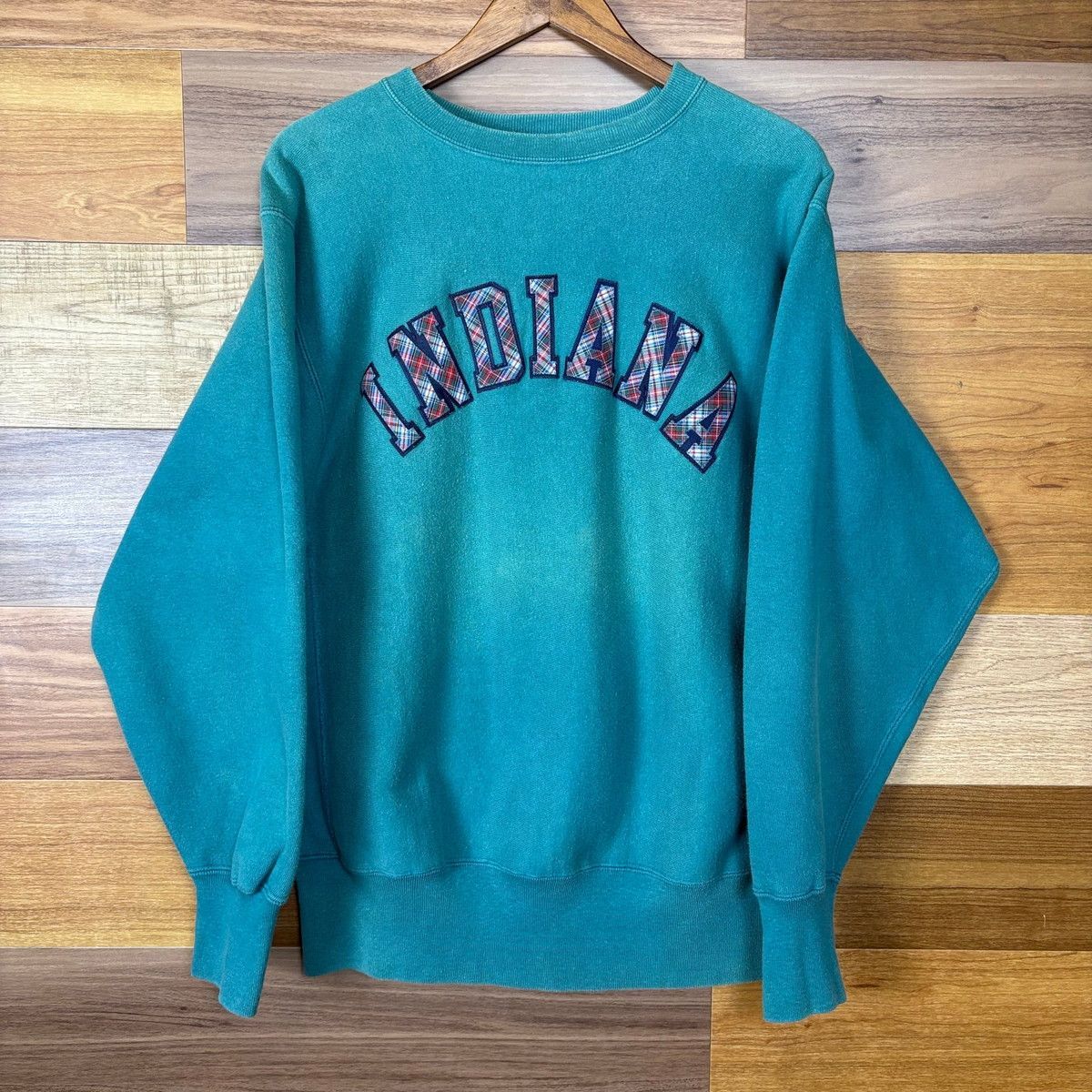 90s Champion リバースウィーブ 水色 メンズ XLサイズ アメリカ製